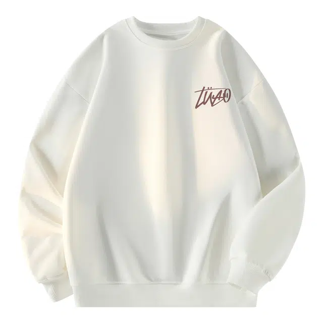 诗丹帝国 潮牌美式复古痞帅小标印花早秋运动穿搭圆领上衣男生秋冬重磅外穿情侣外套卫衣 男款