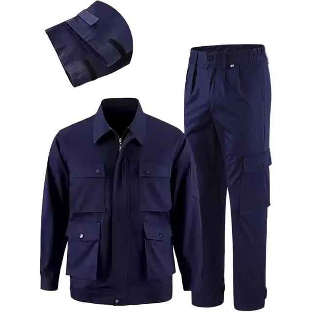 邦固依品 夏季工作服男长袖弹力厂服上衣薄款工装耐脏电工防静电劳保服休闲运动套装 男女同款