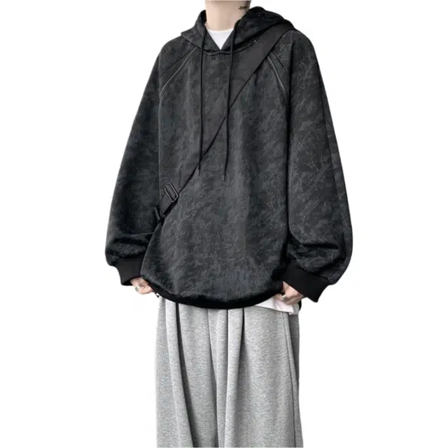 加荣 美式连帽扎染拉链高级感潮牌重磅大码卫衣 男女同款