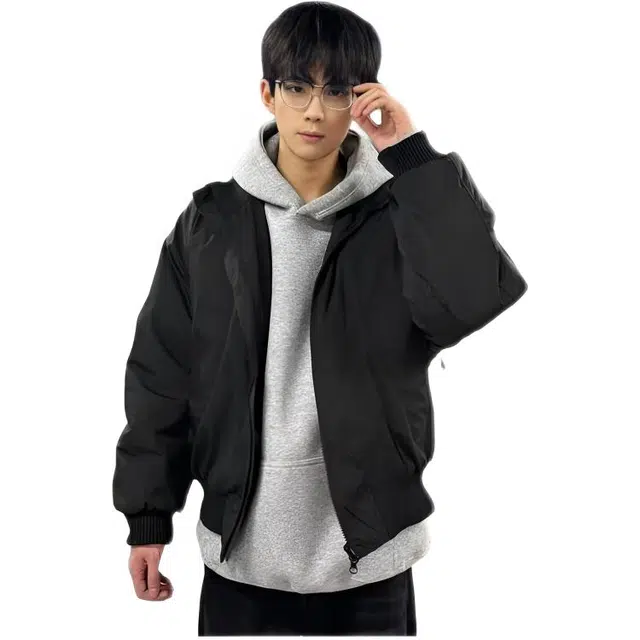 木木兔 美式高街棒球服外套宽松高级感痞帅短款情侣夹克 男款