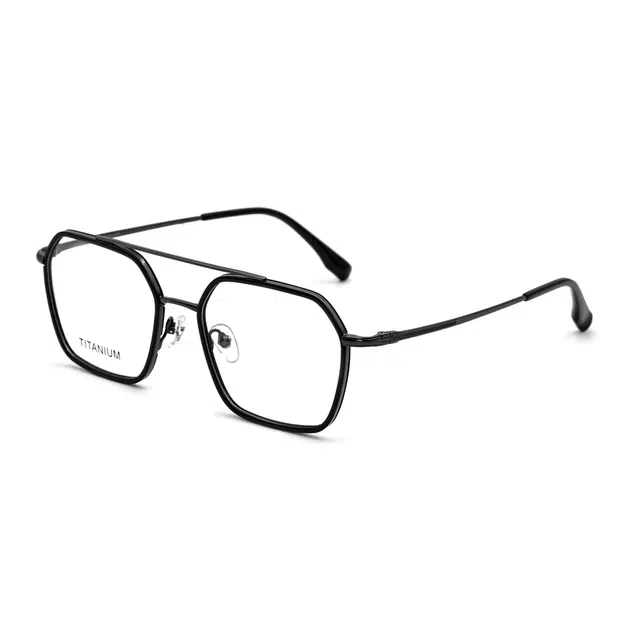 小罗弟 双梁精致 钛合金钛 飞行员式 光学镜架 男女同款情侣款