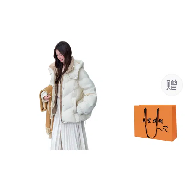 丝絮丝绸 百搭简约舒适时尚长袖棉服 女款