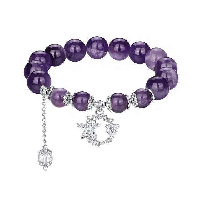 前程似锦 学业有成 七可 九紫离火能量加持 紫气东来水逆退散时来运转 磁场梦幻紫晶日常小众通勤#好运天然 紫水晶 手串 女款