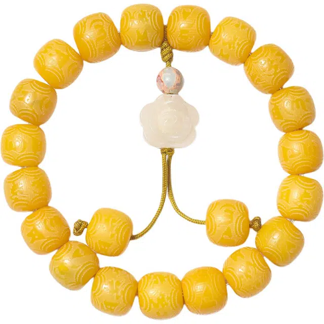 絮物 包邮国潮新中式招财纳福轻奢高级感文玩盘玩诸事顺遂佛珠念珠#好运学生党必备平价 白玉菩提 手串 男女同款情侣款