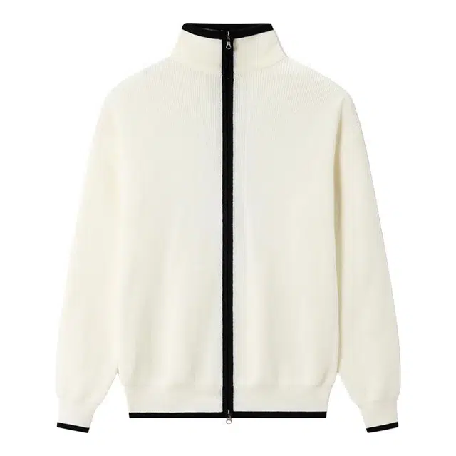 马员外 纯色立领宽松百搭时尚简约针织衫 男款