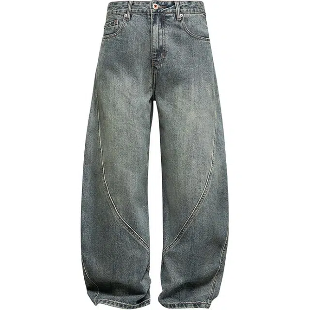 海尔斯 弯刀美式休闲立体牛仔裤 男款