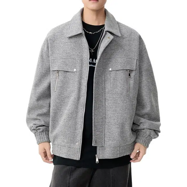 太子龍 青少年秋季潮流翻领夹克 男款