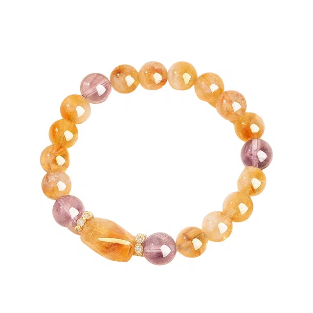 仙园韵 暴富招财旺运聚财旺事业串珠#好运 黄水晶 手串 女款