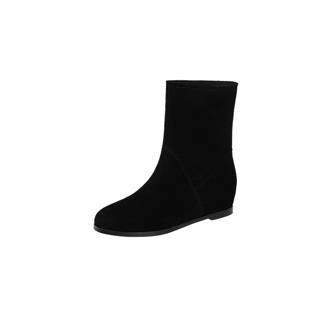 牛反绒 小个子复古磨砂真皮内增高勃肯鞋 短筒 马丁鞋 女