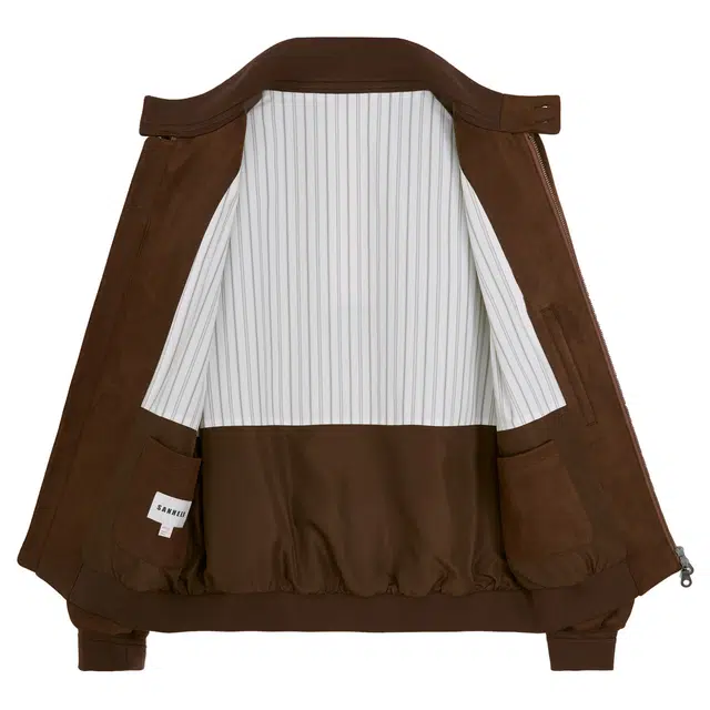 丹宁哲学 高档厚实麂皮绒 秋冬季复古立领夹克 男款