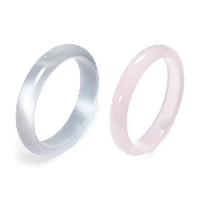 郁馨 新中式简约温柔高级感搭配一步一响贵妃镯套装 浪漫气质白月光古风汉服旗袍恋爱告白清冷感#好运 琉璃 手镯 女款