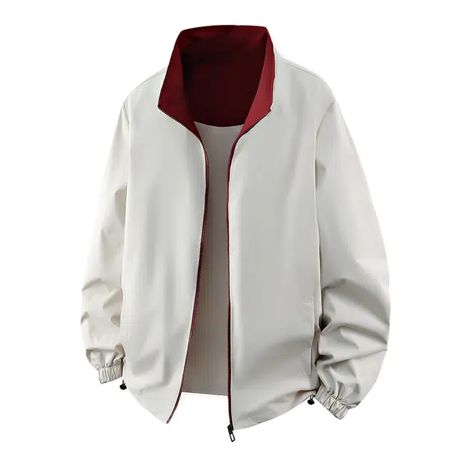 稻草人 美式拼接撞色外套基础简约百搭休闲宽松立领防风防水夹克 男女同款