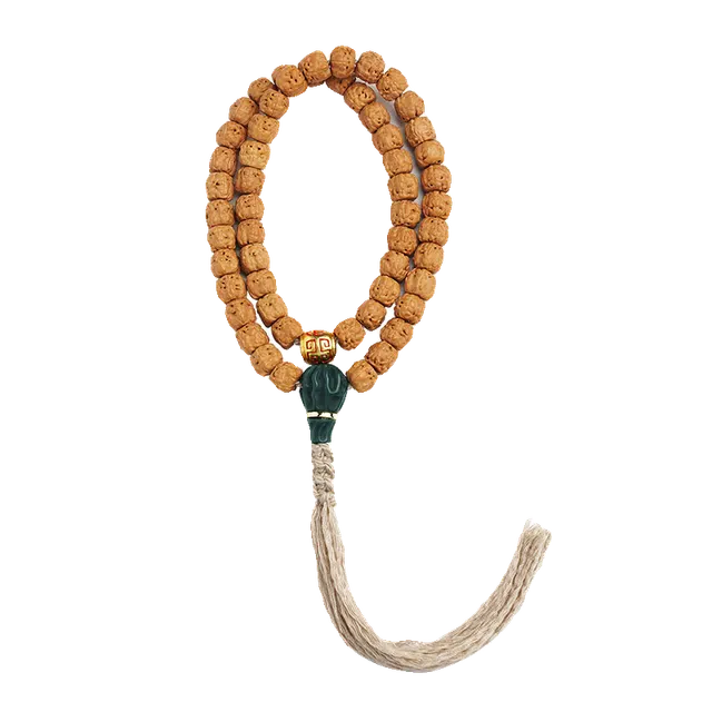 茂琼 新中式国风复古简约小众设计高级文玩盘玩念珠佛手三日红藏切原籽手持念珠盘玩配饰藏式文玩流苏#好运 金刚菩提 手串 男款