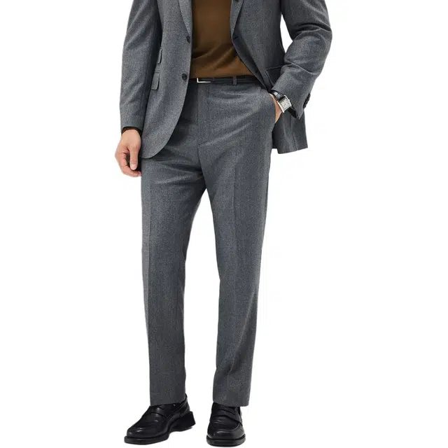 丹宁哲学 高端意大利精纺纯色长裤西装裤 男款