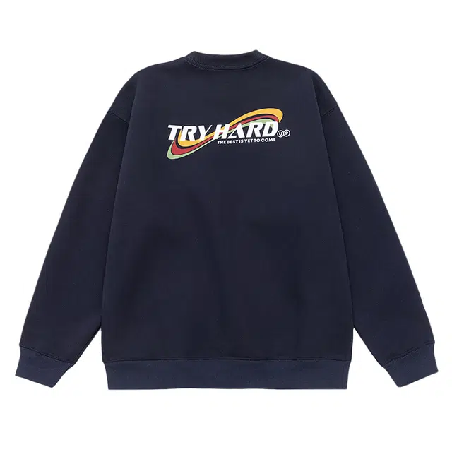 米素力 印花圆领长袖落肩袖潮套头卫衣 男女同款