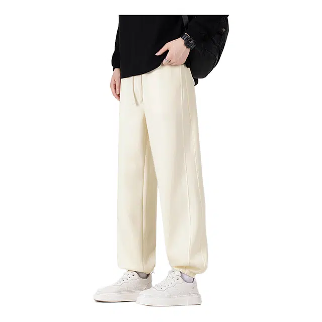 太子龍 宽松时尚加绒加厚束脚卫裤潮牌百搭港风个性长裤青年学生运动裤休闲裤 男女同款