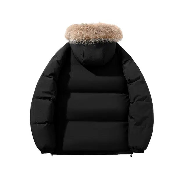 太子龍 港风时尚痞帅个性毛领连帽潮流加厚保暖外套棉服 男女同款