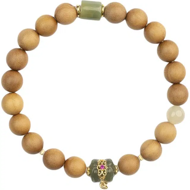 仙源 同心莲 新中式文玩原创转运珠国潮送福气礼盒国风佛珠盘玩百搭#好运 檀木 手串 男女同款情侣款