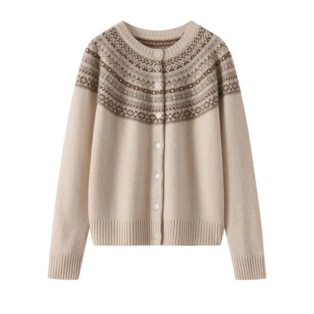 稻草人 针织图案时尚设计温暖舒适潮流柔软轻盈精致羊绒衫 女款