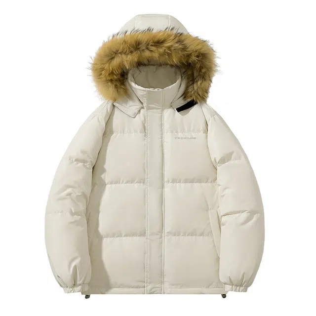 太子龍 毛领连帽美式港风时尚个性潮流加厚保暖外套棉服 男女同款