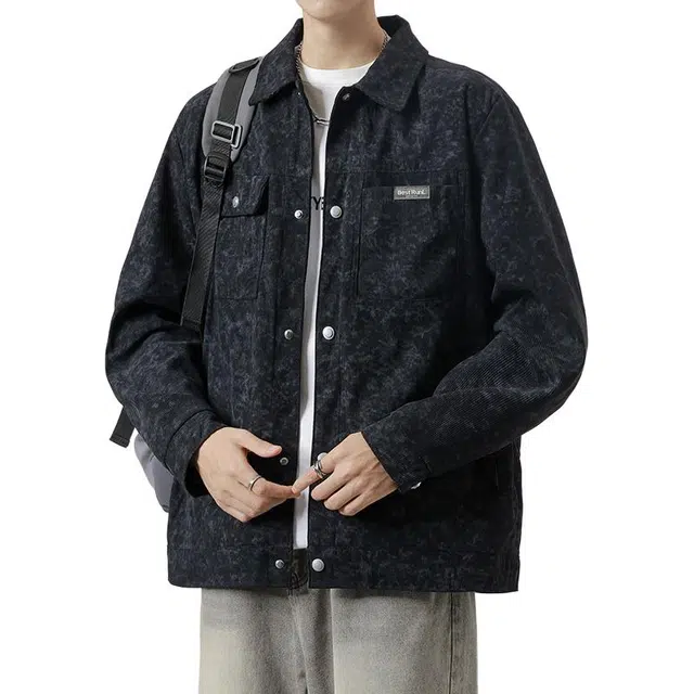 太子龍 纯色时尚舒适休闲长袖夹克 男款