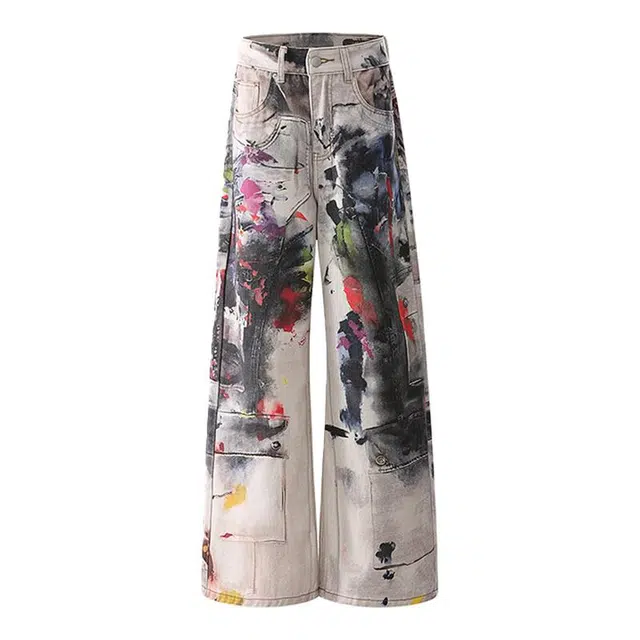 海尔斯 宽松阔腿柔软透气牛仔裤 男款