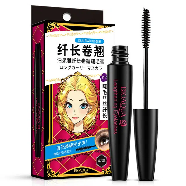泊泉雅 睫毛膏纤长卷翘 防水防汗浓密锁色眉笔 立体