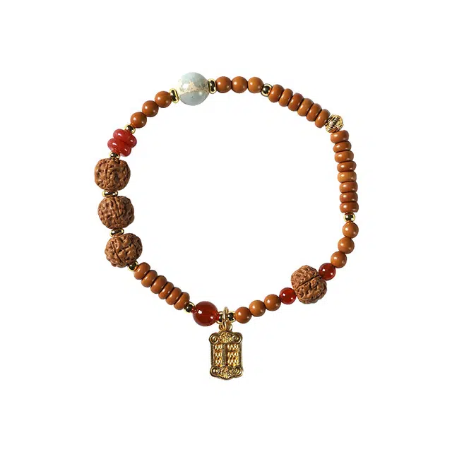 聆听花开 禅意风隔片金刚菩提佛珠手持小众设计招财纳福转运民族风复古国潮个性高级感#好运 橄榄核 手串 男女同款情侣款