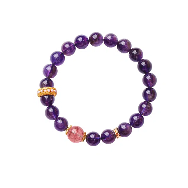 仙园韵 收藏级九紫离火五行补火轻奢转运珠招财纳福国潮新中式小众匠心打造#好运 紫水晶 手串 女款