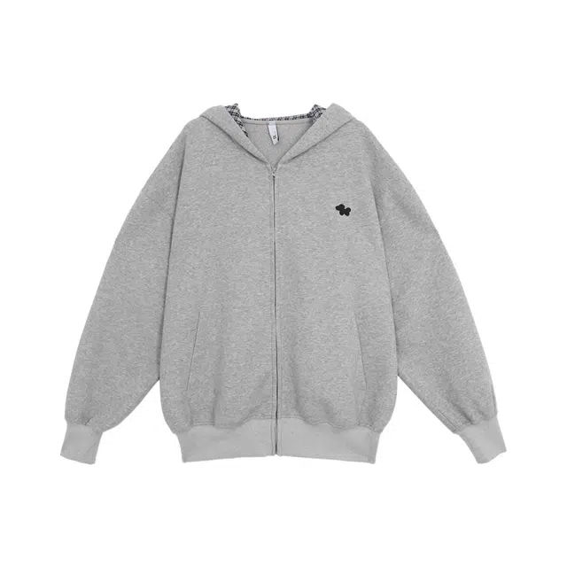 苏九儿 动物图案宽松适中连帽长袖卫衣 女款