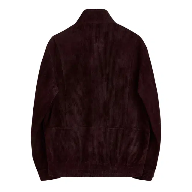 丹宁哲学 时髦男士 高端竖纹新西兰绵羊皮 松紧下摆皮衣 男款