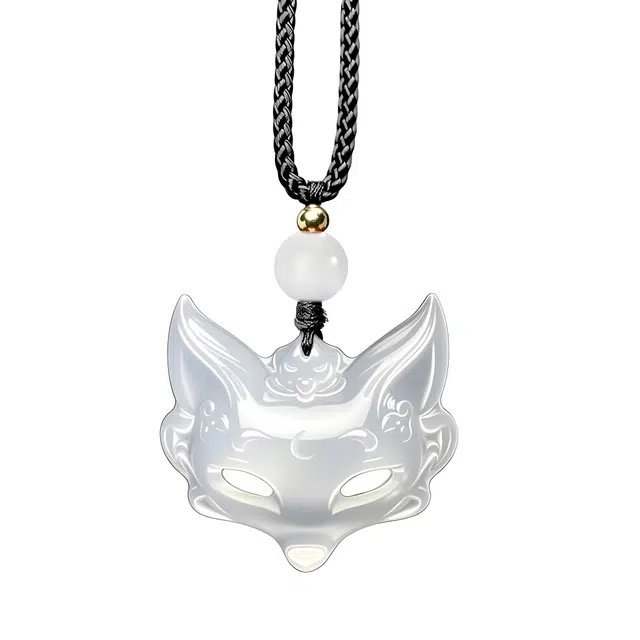 仙友 国风新中式招财纳福可爱狐狸小众轻奢八方来财简约高级感百搭前程似锦#好运 白玉菩提 项链 男女同款情侣款