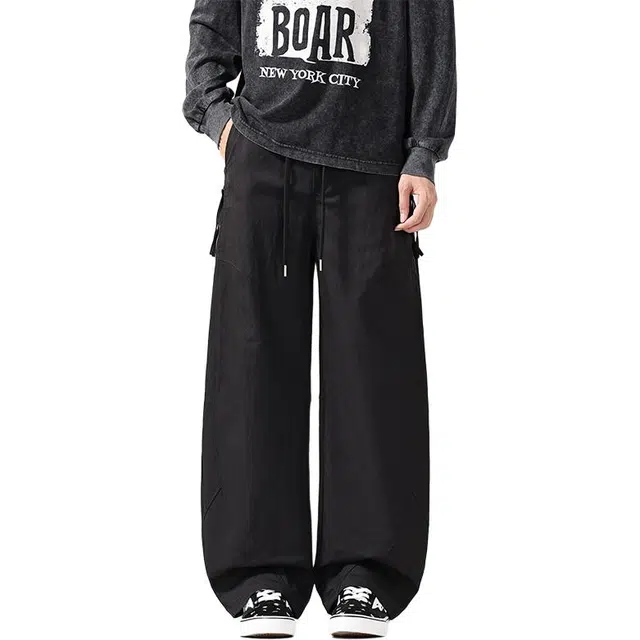 海尔斯 简约舒适百搭纯色直筒潮流美式休闲裤 男款