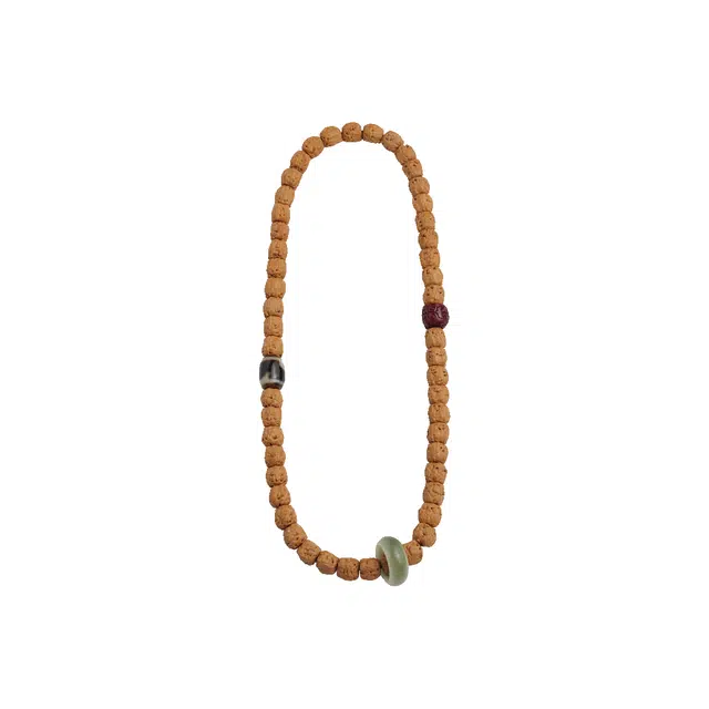 茂琼 新中式国风古风设计复古风格盘玩念珠八方来财三日红手持盘玩念佛珠西藏天珠玛瑙跑环高级文玩盘完念珠#好运 金刚菩提 手串 男款