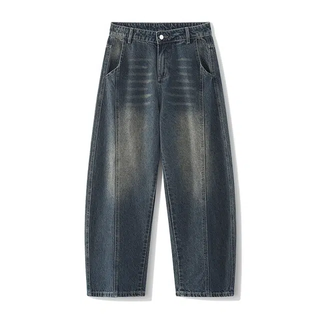 海尔斯 复古百搭美式宽松时尚简约弯刀牛仔裤 男款