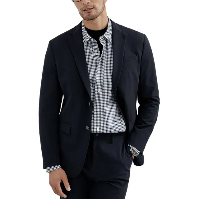 丹宁哲学 抗皱免烫弹力面料 高品质修身休闲西装 男款