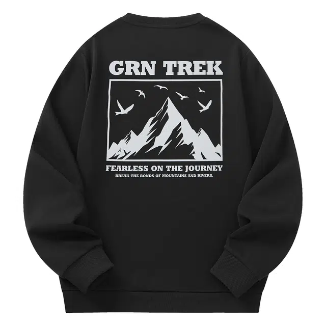 贵人鸟 生活系列 创意山系印花宽松休闲棉质亲肤针织圆领套头卫衣 男女同款