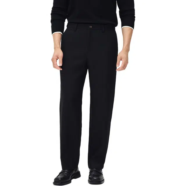 丹宁哲学 极简生活 高档厚款羊毛面料 可调节伸缩腰直筒休闲裤 男款