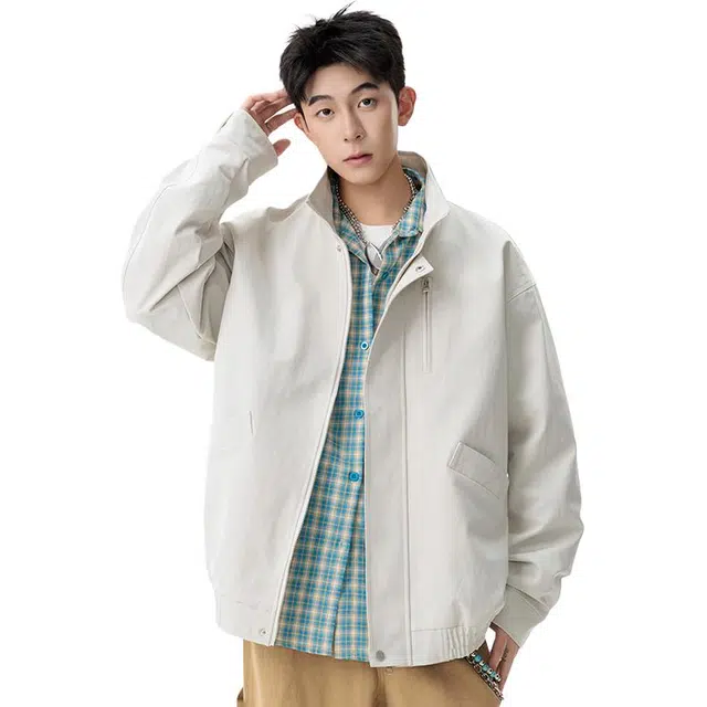 太子龍 立领简约休闲舒适百搭长袖夹克 男款