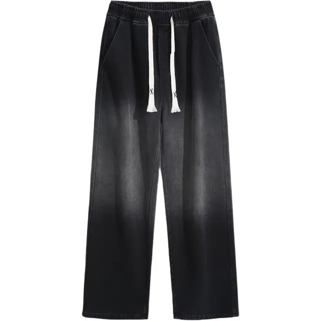 海尔斯 潮流渐变宽松直筒复古百搭时尚简约牛仔裤 男款