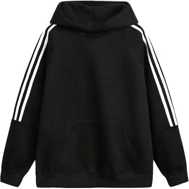 马员外 外套上衣休闲百搭撞色条纹帅气连帽卫衣 男款