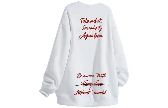 图兰朵 美式高街宽松复古套头字母设计日常通勤休闲运动百搭圆领卫衣 男女同款