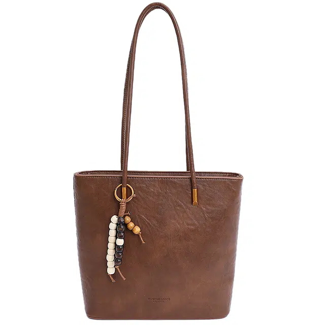 ORANGE BEAN PU Tote