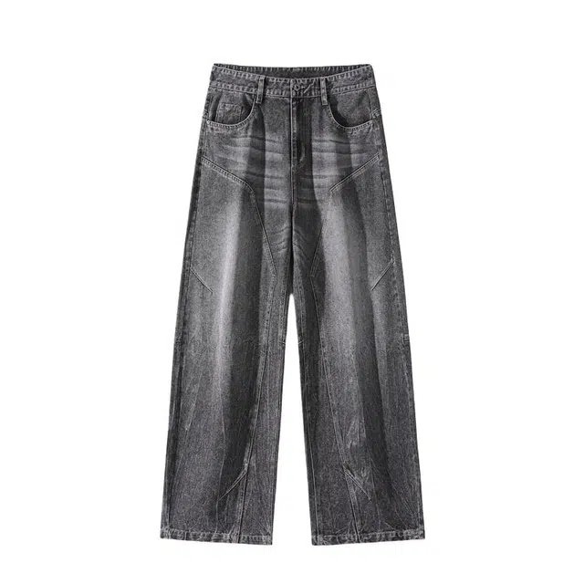 海尔斯 复古个性痞帅牛仔裤 男女同款