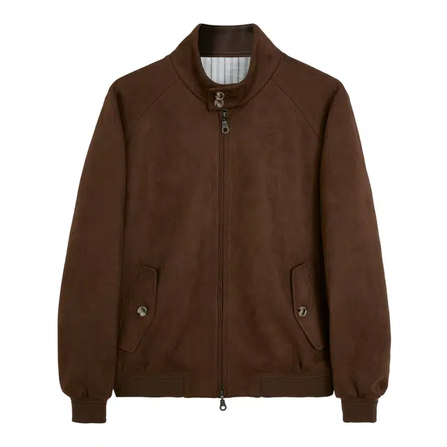 丹宁哲学 高档厚实麂皮绒 秋冬季复古立领夹克 男款