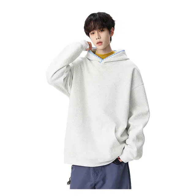 太子龍 美式复古连帽时尚潮流宽松百搭慵懒风上衣卫衣 男女同款