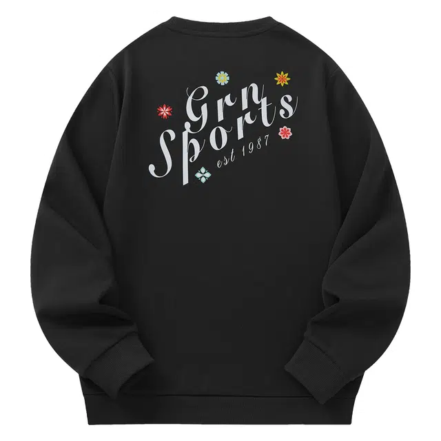 贵人鸟 生活系列 美式百搭字母印花简约休闲棉质亲肤针织圆领卫衣 男女同款