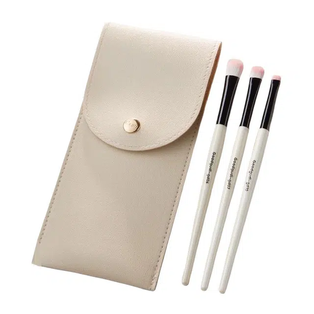 古迪  流光贝母系列 眼影刷套装 三件套眼妆细节晕染卧蚕眼线刀锋刷眼部小号化妆刷