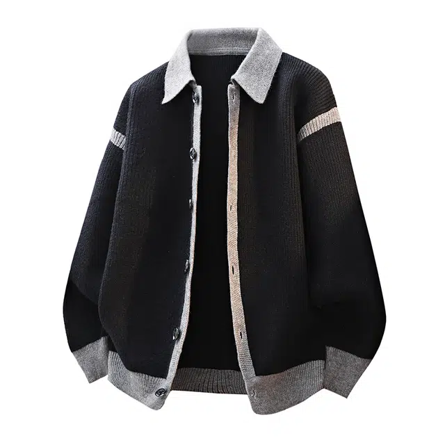 马员外 潮流时尚简约百搭开衫针织衫 男款