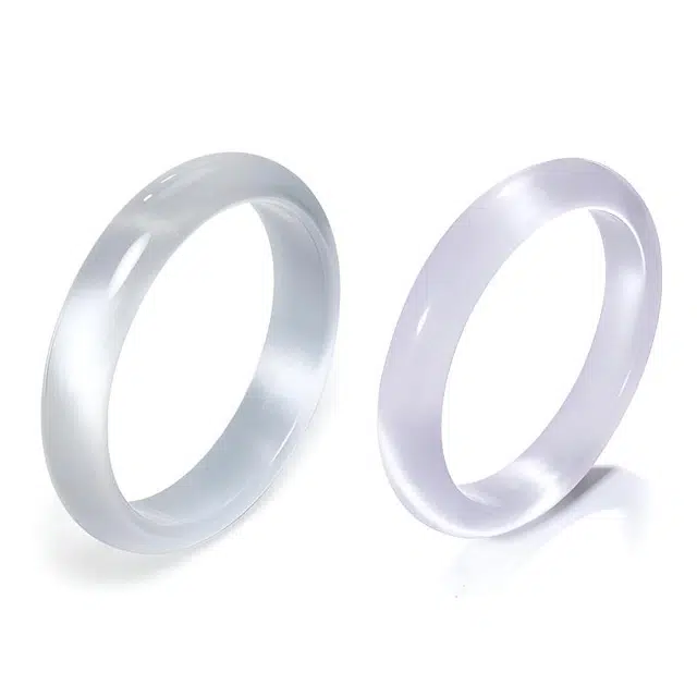 琉堇 白月光清冷感玉镯 一步一响新中式优雅旗袍汉服古风轻奢高级感极简风潮流年轻时尚气质百搭显白贵妃镯#好运 琉璃 手镯 女款